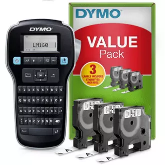 Tiskárna samolepicích štítků Dymo, LabelManager 160, PROMO 3x páska D1 12mm x 7m Tiskárna samolepicích štítků Dymo, LabelManager 160, PROMO 3x páska D1 12mm x 7m