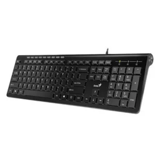 Genius Slimstar 230 klávesnice drátová (USB) US, černá Genius Slimstar 230 klávesnice drátová (USB) US, černá