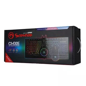 Marvo CM305 RGB sada klávesnice drátová (USB) US, černá s herní myší a sluchátky, herní, membránová typ RGB podsvícená Marvo CM305 RGB sada klávesnice drátová (USB) US, černá s herní myší a sluchátky, herní, membránová typ RGB podsvícená