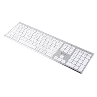 Powerton LIFE ULTRASLIM Klávesnice bezdrátová CZ/SK, stříbrná Powerton LIFE ULTRASLIM Klávesnice bezdrátová CZ/SK, stříbrná