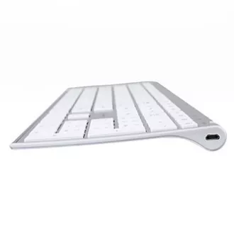 Powerton LIFE ULTRASLIM Klávesnice bezdrátová CZ/SK, stříbrná Powerton LIFE ULTRASLIM Klávesnice bezdrátová CZ/SK, stříbrná