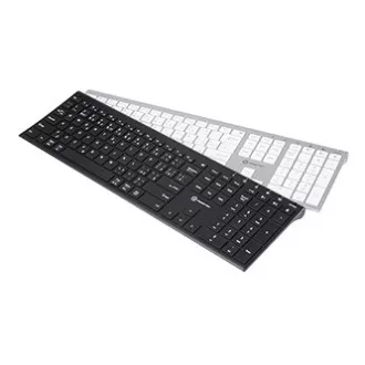 Powerton LIFE ULTRASLIM Klávesnice bezdrátová CZ/SK, stříbrná Powerton LIFE ULTRASLIM Klávesnice bezdrátová CZ/SK, stříbrná