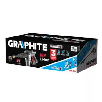 Graphite aku tlaková myčka 58G083, 19bar, 170l/min. Graphite aku tlaková myčka 58G083, 19bar, 170l/min.