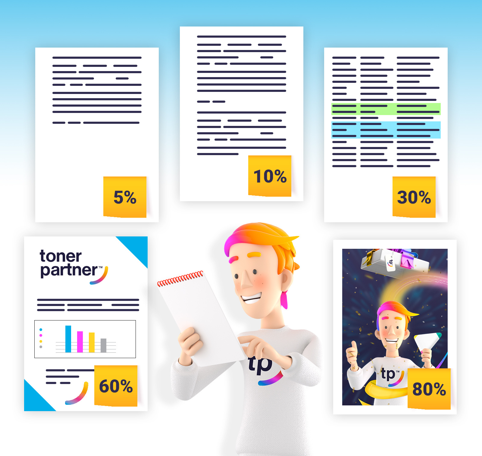 5-80% pokrytí stránky při tisku na papír A4