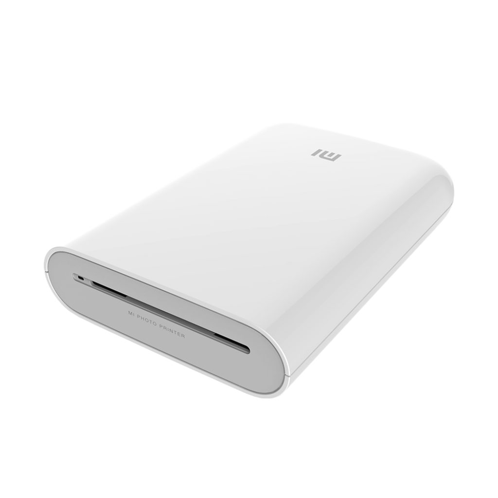 Mini tiskárna Xiaomi Mi Portable Photo Printer v bílé barvě. 